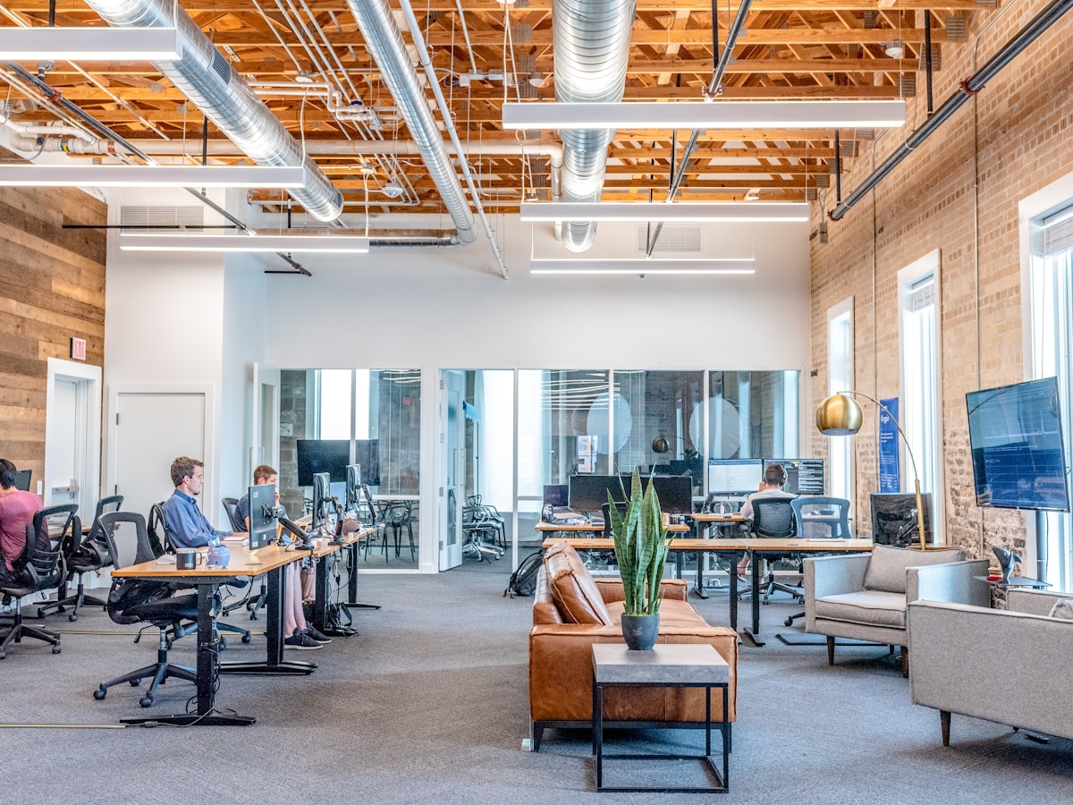 Professional team collaborating in an office